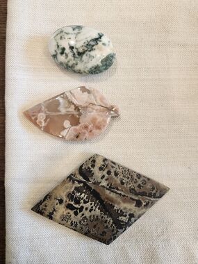 Picture Jasper, Flower Agate And Tree Agate Bundle